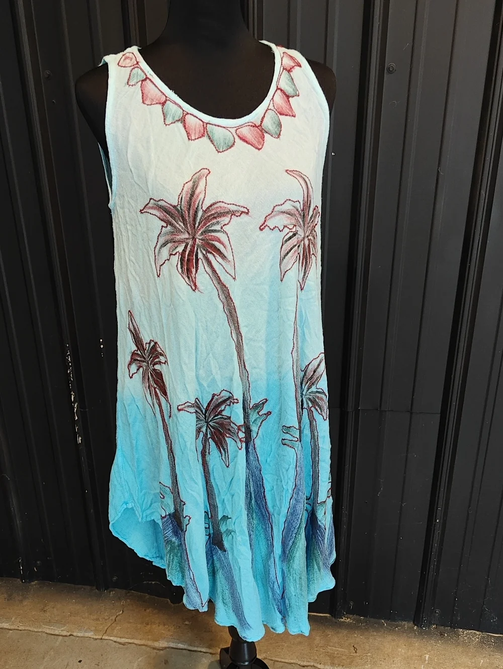 Just Be Gauze Light Blue Swim Cover Dress